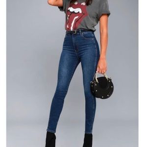 Rolla’s Eastcoast Dark Wash High-Waisted Ankle Skinny Jeans Size 26